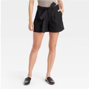 NWT A New Day Size 20W Black Pleated Stretch Chino Shorts